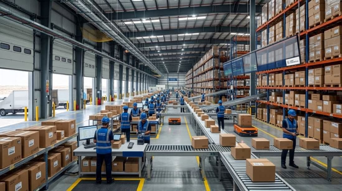 E-Commerce Logistics and Warehouse Fulfilment Center 
